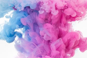 blue and pink colours swirling together